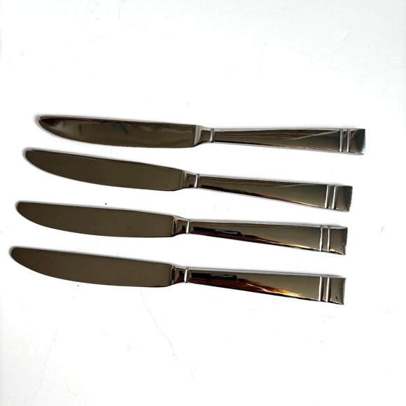 Pfaltzgraff PASSAGE Dinner Knife Knives set 4 new stainless steel New - Picture 3 of 4